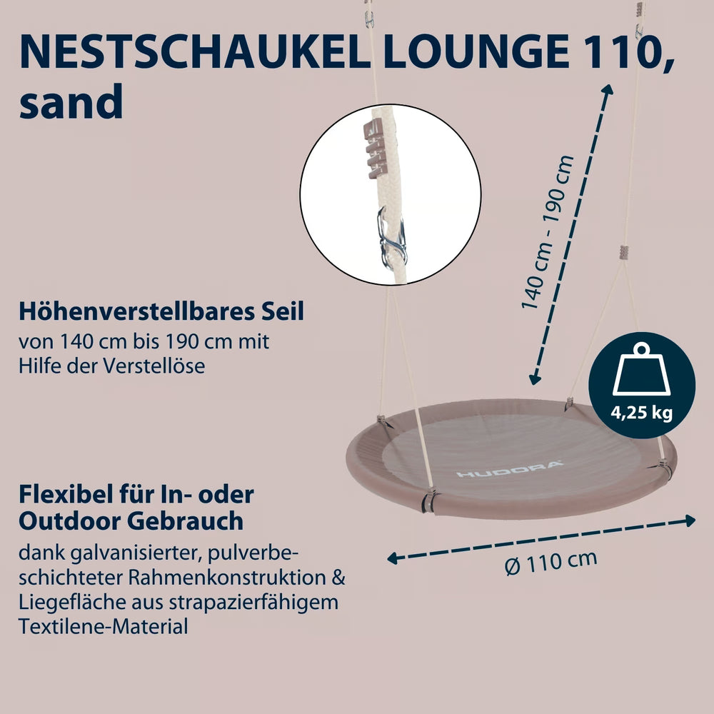 HUDORA Nestschaukel Lounge 110 Sand