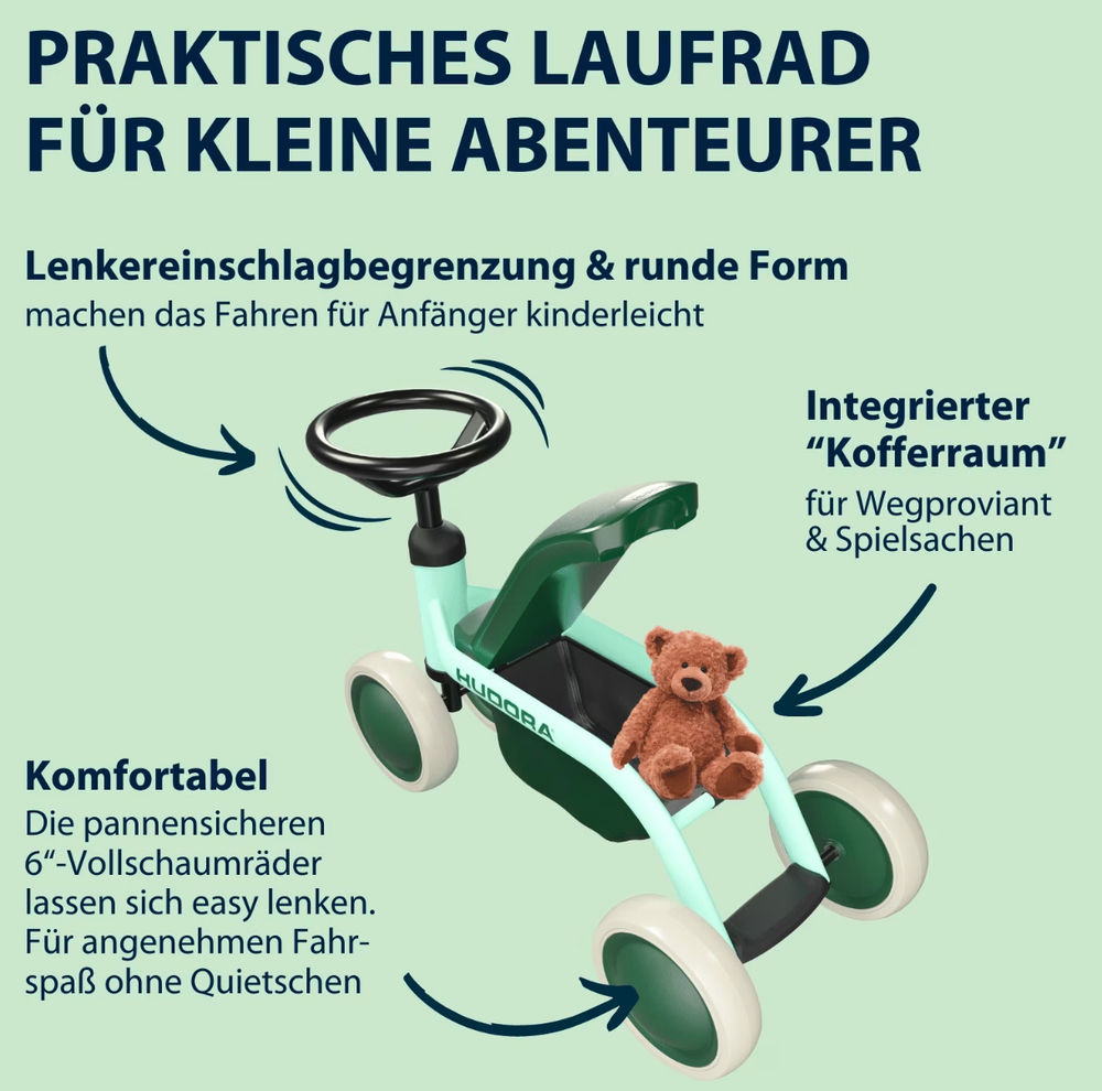 HUDORA Steppy Rutschauto mit Kofferraum