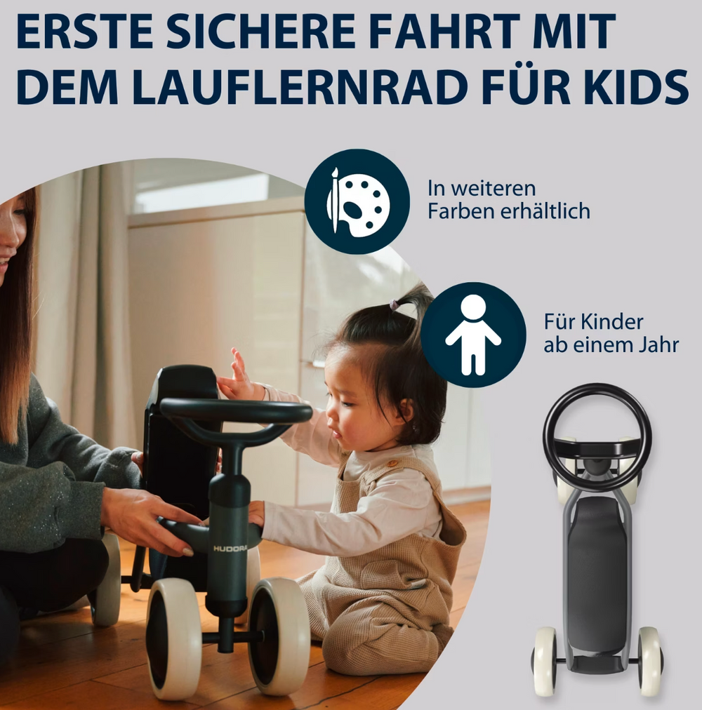 HUDORA Steppy Rutschauto mit Kofferraum
