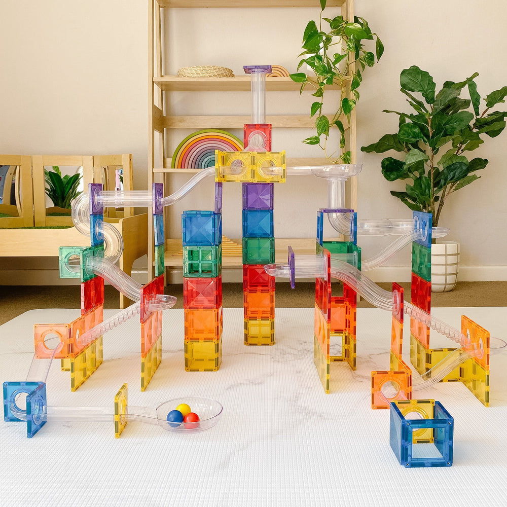 Connetix Magnetbausteine Rainbow Kugelbahn - 92 Teile Connetix