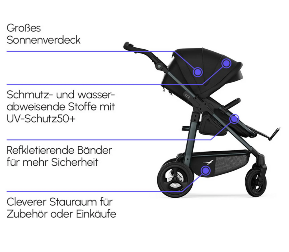 TFK Mono 4 Kinderwagen mit Luft-Rad und Kombi-Einheit (outlet)