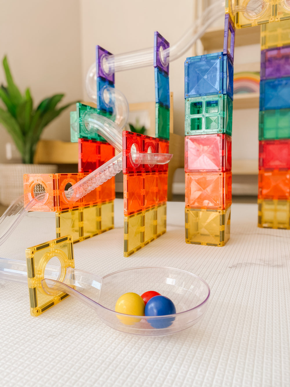 CONNETIX Magnetbausteine Rainbow Kugelbahn - 92 Teile Connetix