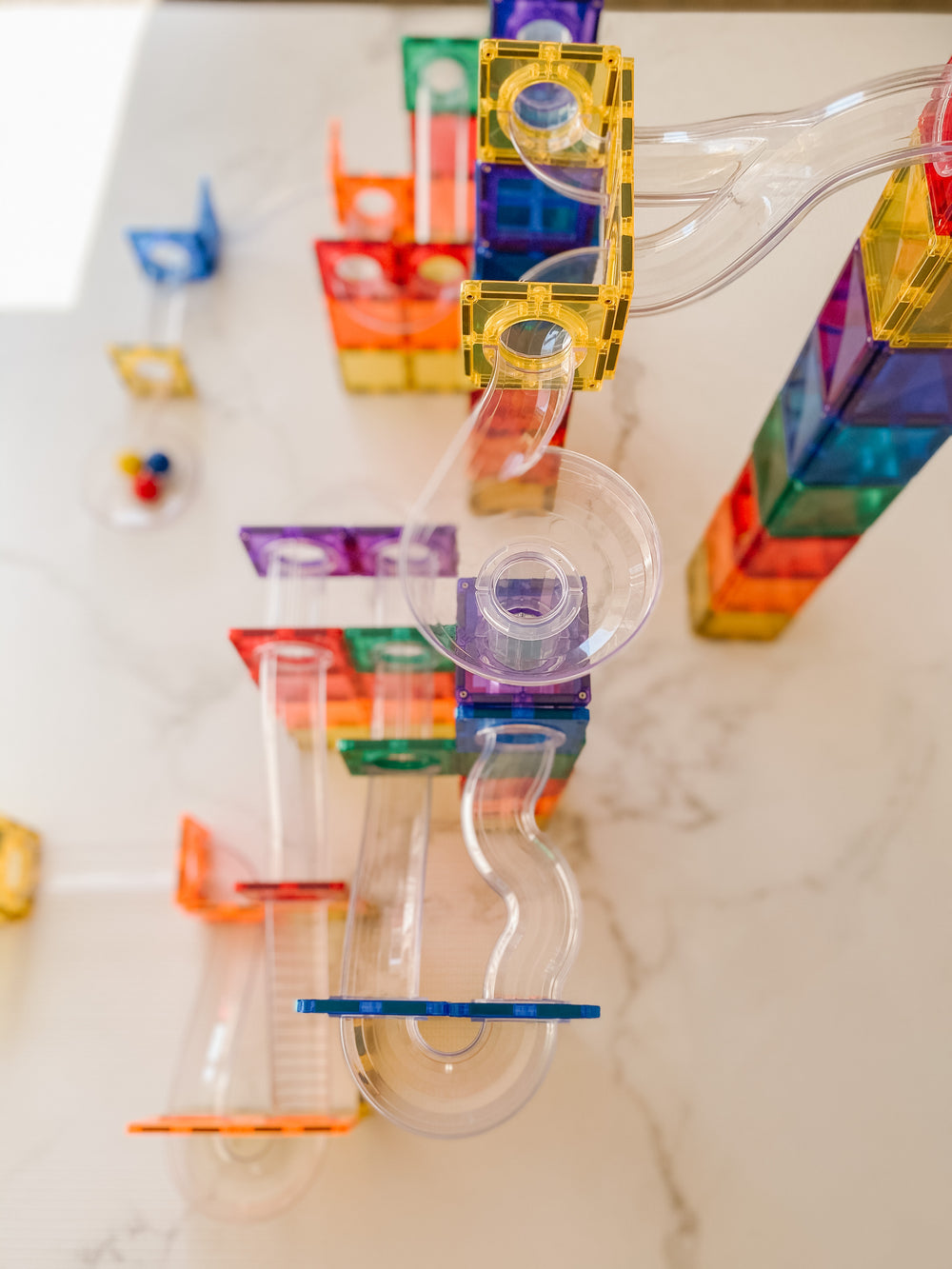 CONNETIX Magnetbausteine Rainbow Kugelbahn - 92 Teile Connetix