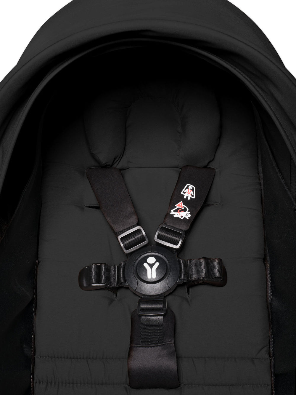 BABYZEN YOYO2 Neugeborenen-Set schwarz - Detail Anschnallgurt